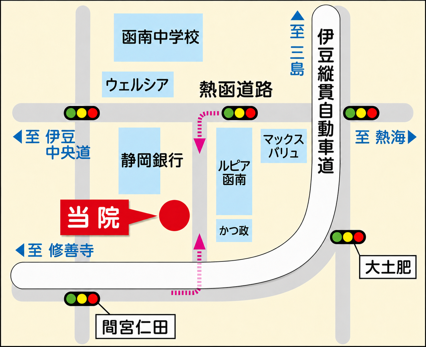 アクセス案内イラストマップ